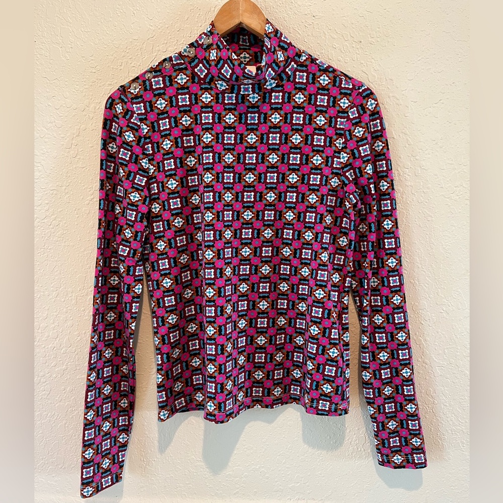 💕MAEVE by ANTHROPOLOGIE button shoulder long sleeve turtleneck top | X-SMALL